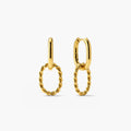 Double Rings Hoop Drop Earrings