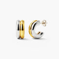 Golden Silver Chunky Hoop Earrings