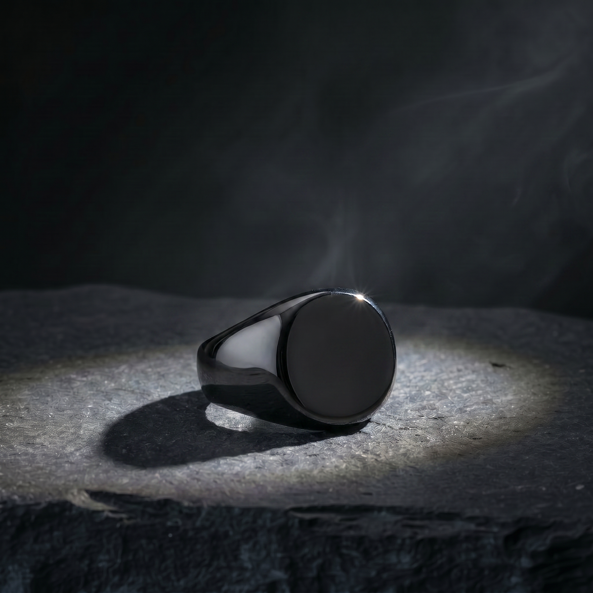 Classic Black Circle Ring