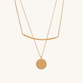 Round Line Two Layer Necklace