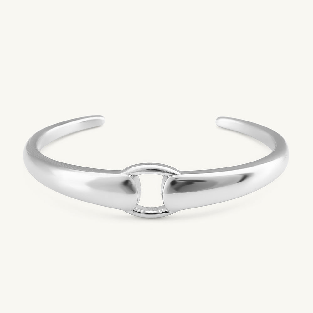 Modern Silver Cuff Bracelet