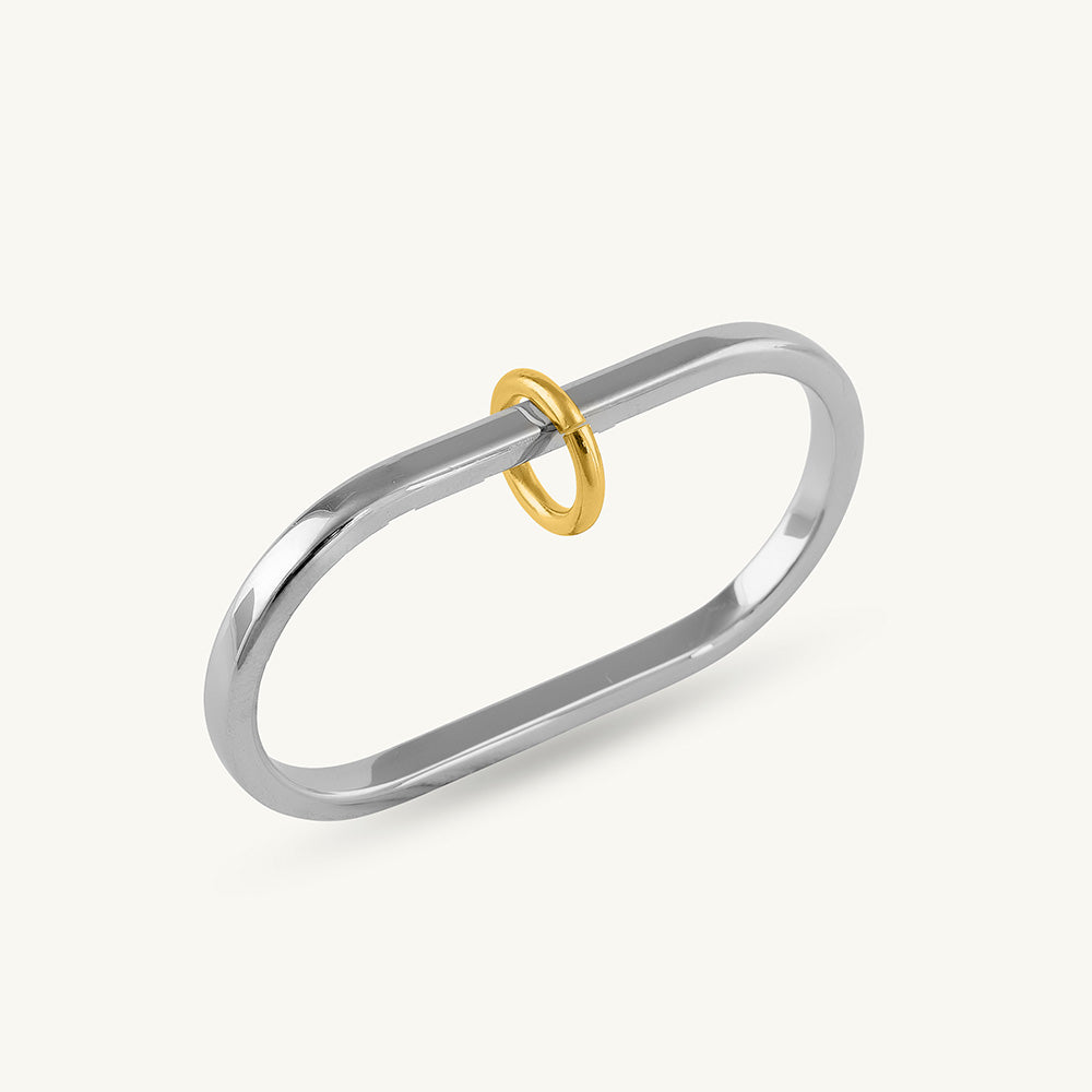 Oval Wire Two Finger Ring