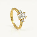 Regal Brilliance Tri Stone Ring
