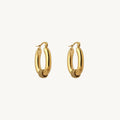 Bold U Curved Hoop Earrings