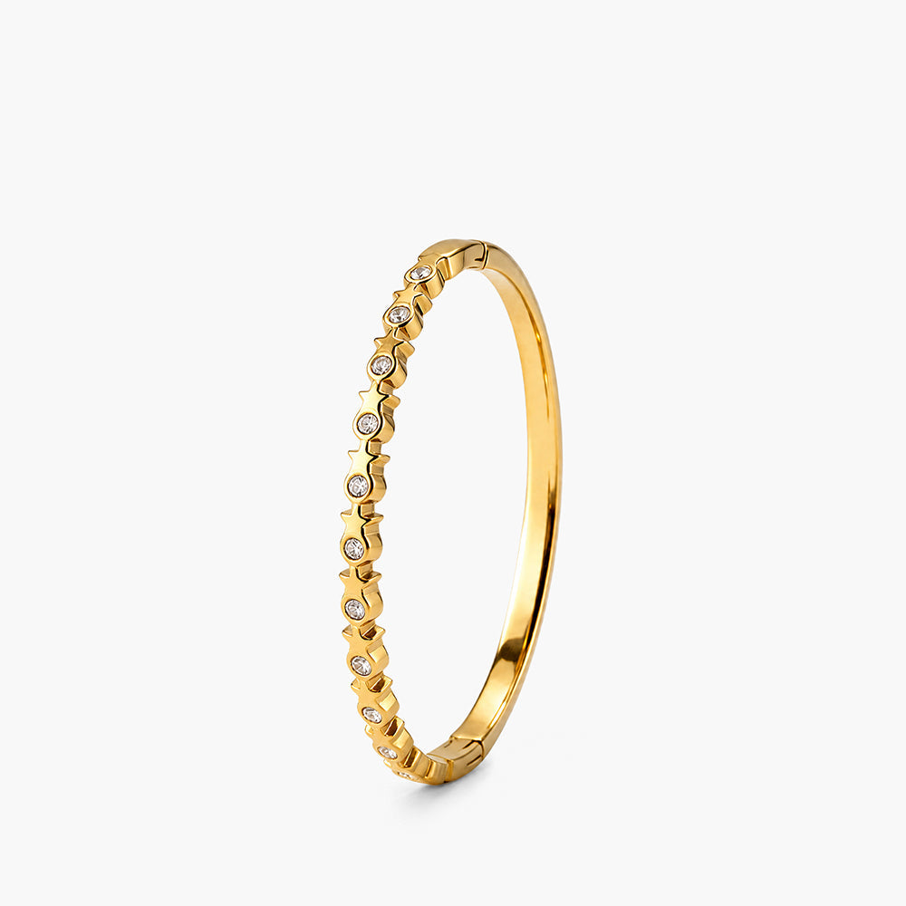 Auric Bloom Crystal Bangle