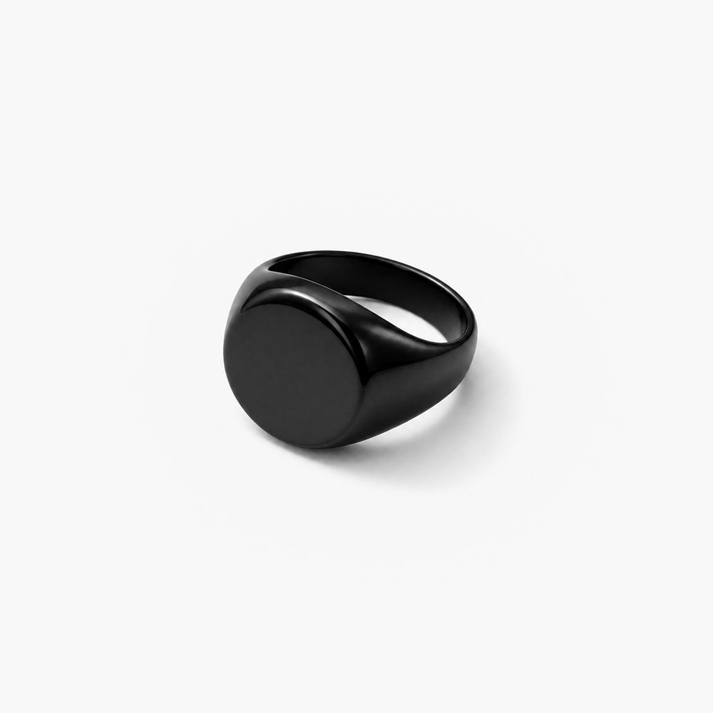 Classic Black Circle Ring