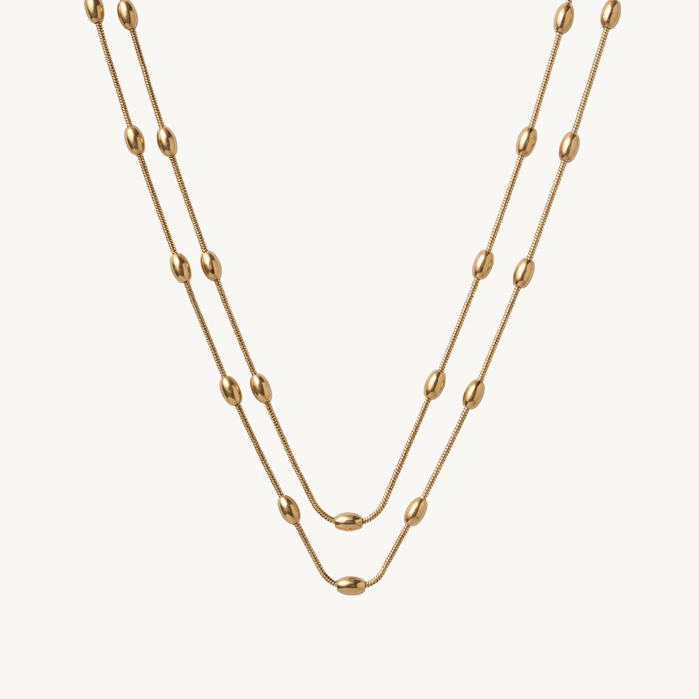 Dainty Beaded Chain Necklace