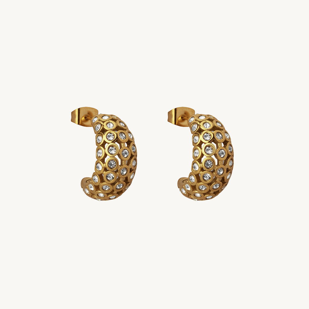 Sparkling Crystal Hoop Earring