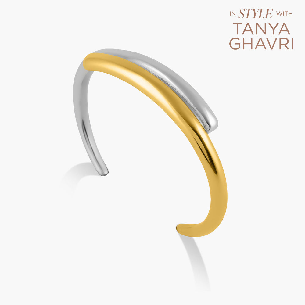Dual-Tone Sleek Curve Cuff