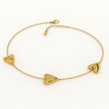 Heart Trio Gold Anklet